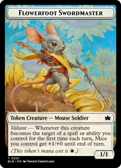 Rabbit // Flowerfoot Swordmaster Double-Sided Token [Bloomburrow Tokens] | Gaming Infinity