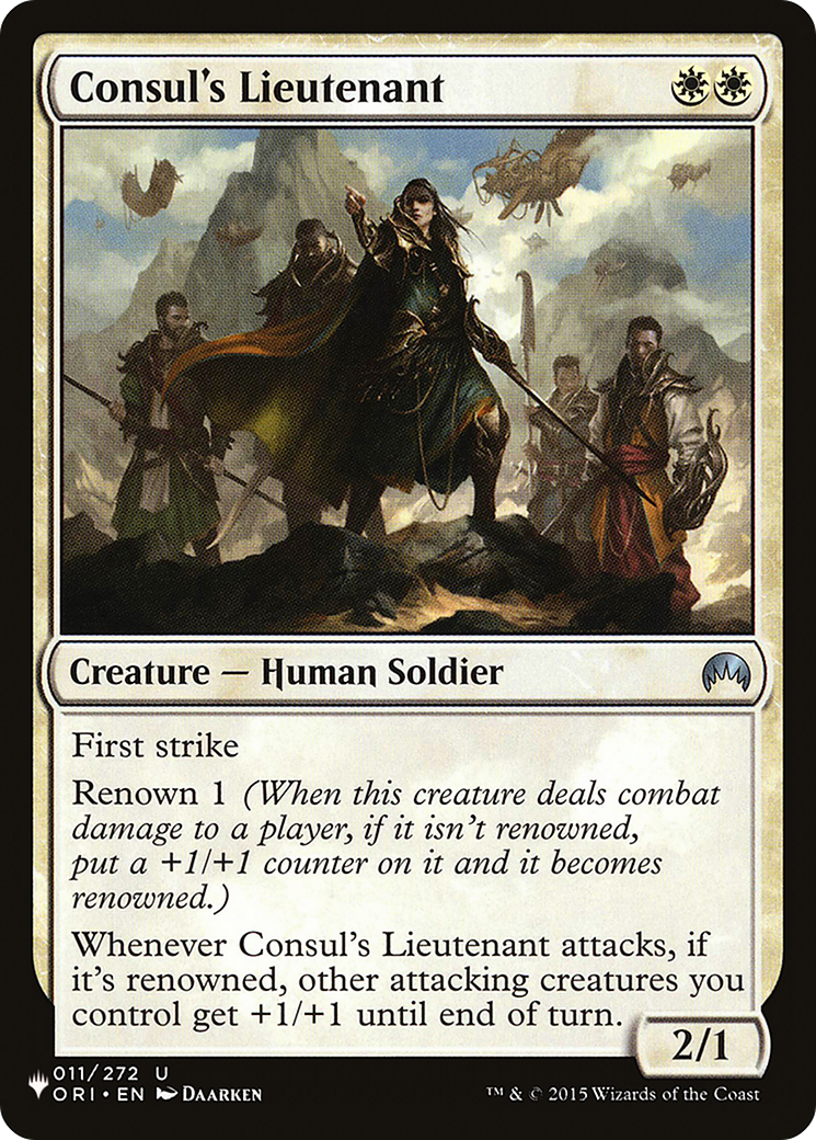 Consul's Lieutenant [The List] | Gaming Infinity