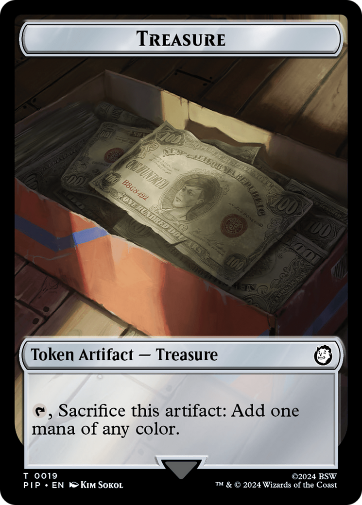 Treasure (0019) // Thopter Double-Sided Token [Fallout Tokens] | Gaming Infinity