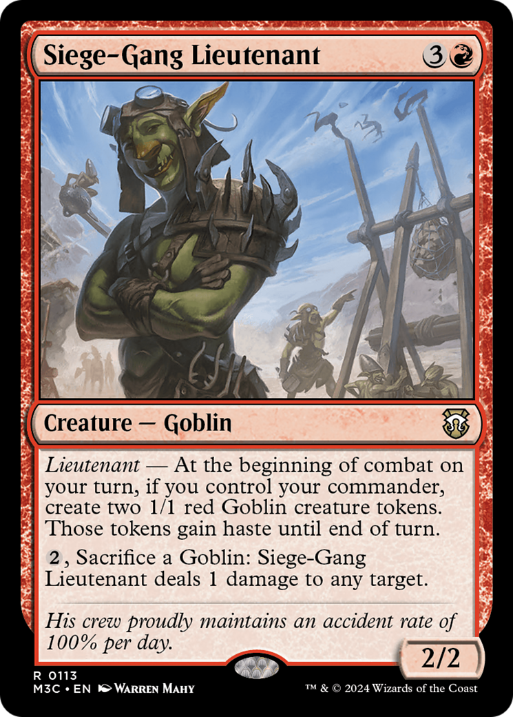 Siege-Gang Lieutenant [Modern Horizons 3 Commander] | Gaming Infinity