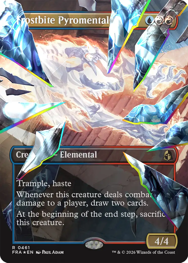 Frostbite Pyromental (Borderless) (Facet Foil) [Reality Fracture] | Gaming Infinity