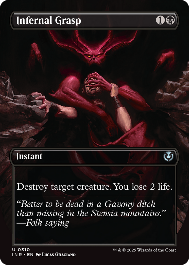 Infernal Grasp (Borderless) [Innistrad Remastered] | Gaming Infinity