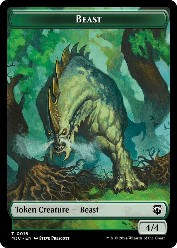 Elephant // Beast (0016) Double-Sided Token [Modern Horizons 3 Commander Tokens] | Gaming Infinity