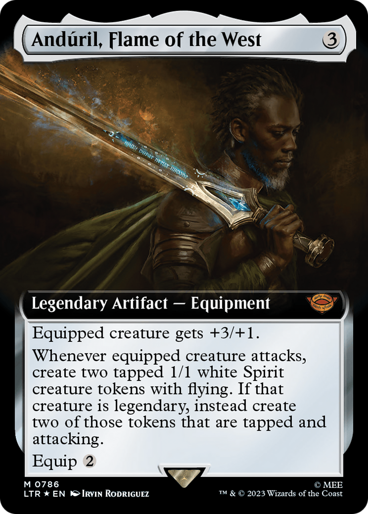 Anduril, Flame of the West (Extended Art) (Surge Foil) [The Lord of the Rings: Tales of Middle-Earth] | Gaming Infinity