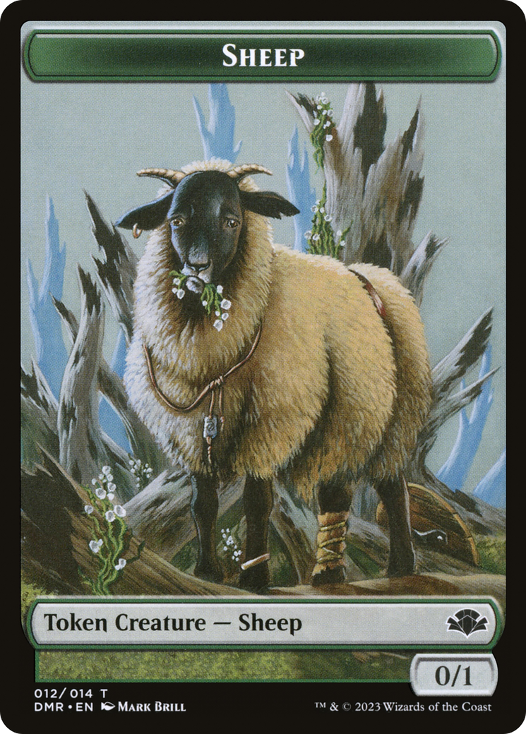 Sheep Token [Dominaria Remastered Tokens] | Gaming Infinity