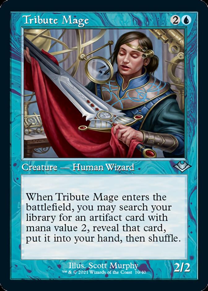 Tribute Mage (Retro Foil Etched) [Modern Horizons] | Gaming Infinity