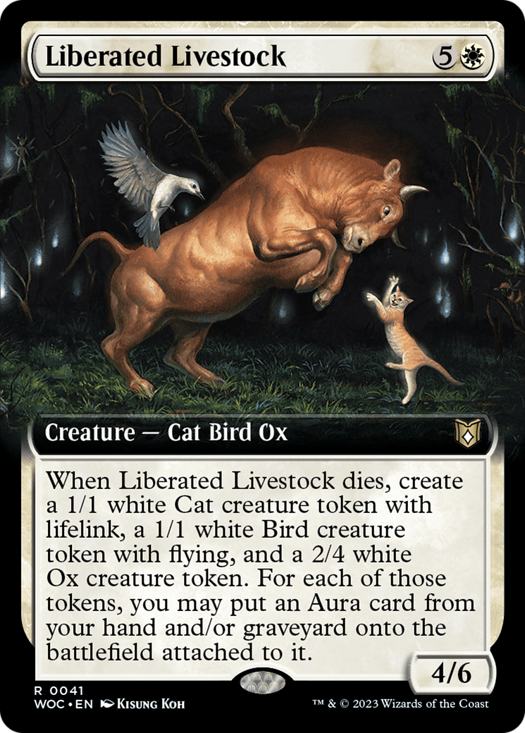 Liberated Livestock (Extended Art) [Wilds of Eldraine Commander] | Gaming Infinity