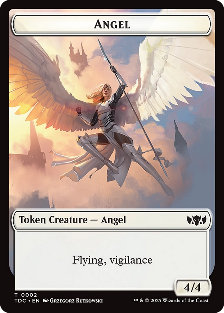 Angel // Spirit Double-Sided Token [Tarkir: Dragonstorm Commander Tokens] | Gaming Infinity