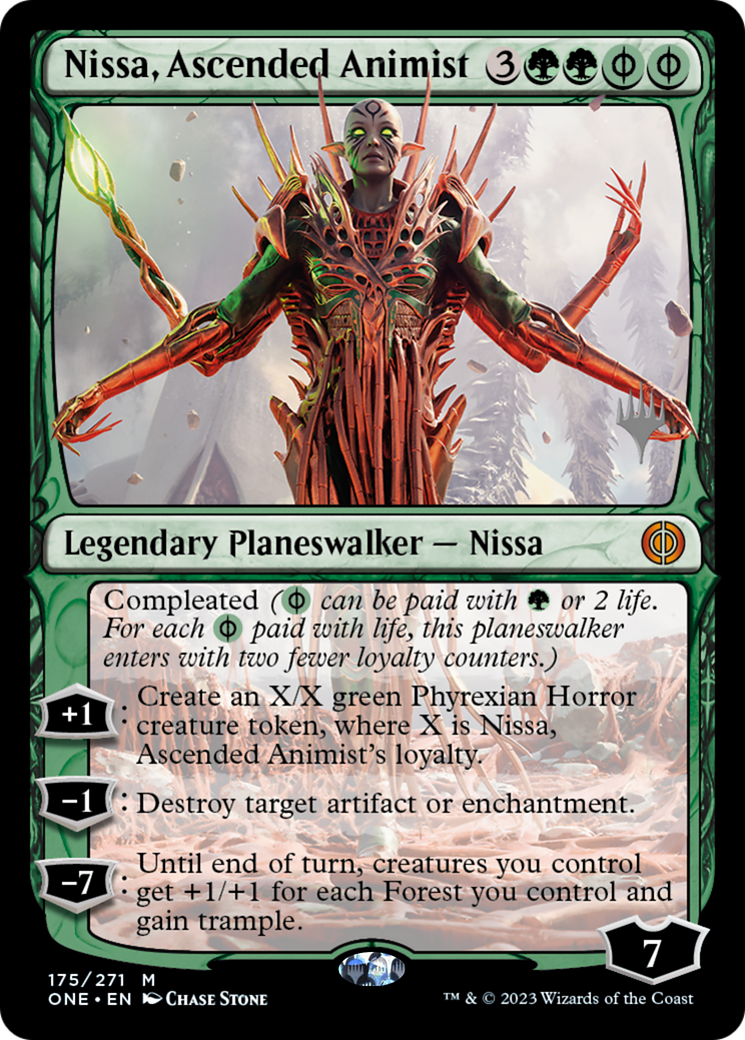 Nissa, Ascended Animist (Promo Pack) [Phyrexia: All Will Be One Promos] | Gaming Infinity