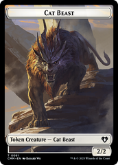 Cleric // Cat Beast Double-Sided Token [Commander Masters Tokens] | Gaming Infinity