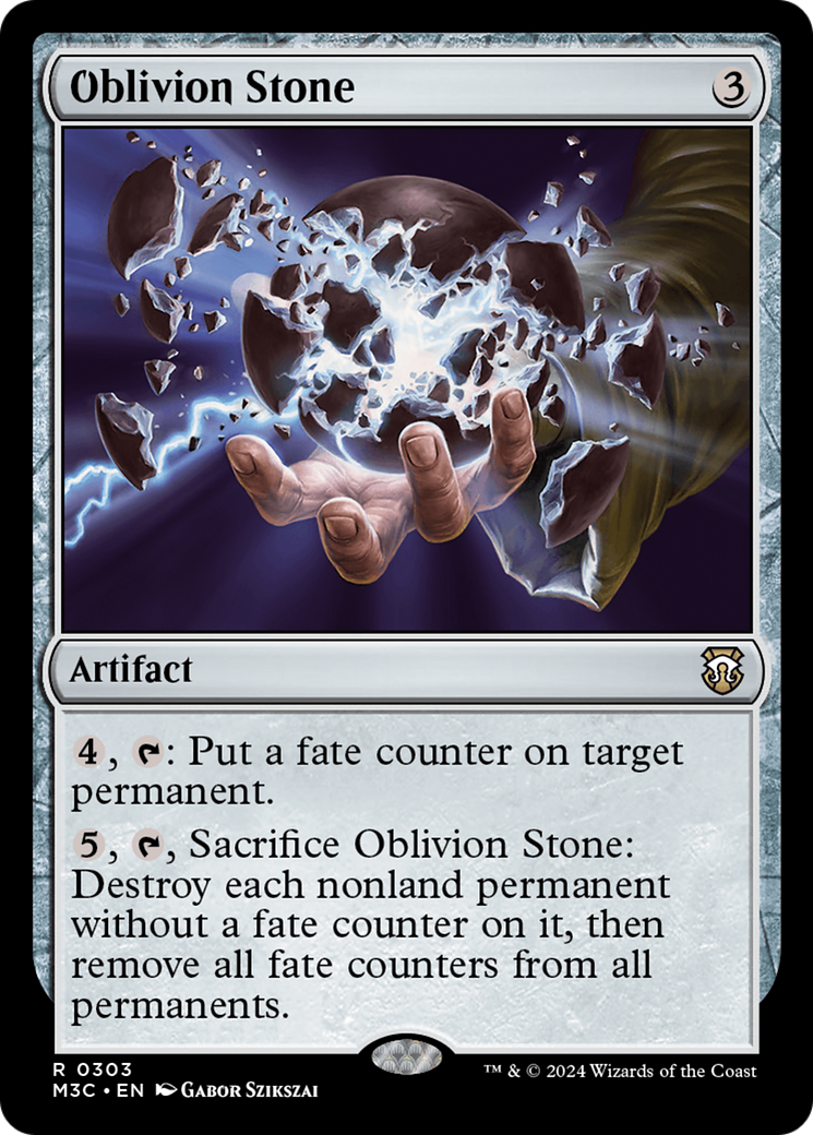 Oblivion Stone (Ripple Foil) [Modern Horizons 3 Commander] | Gaming Infinity