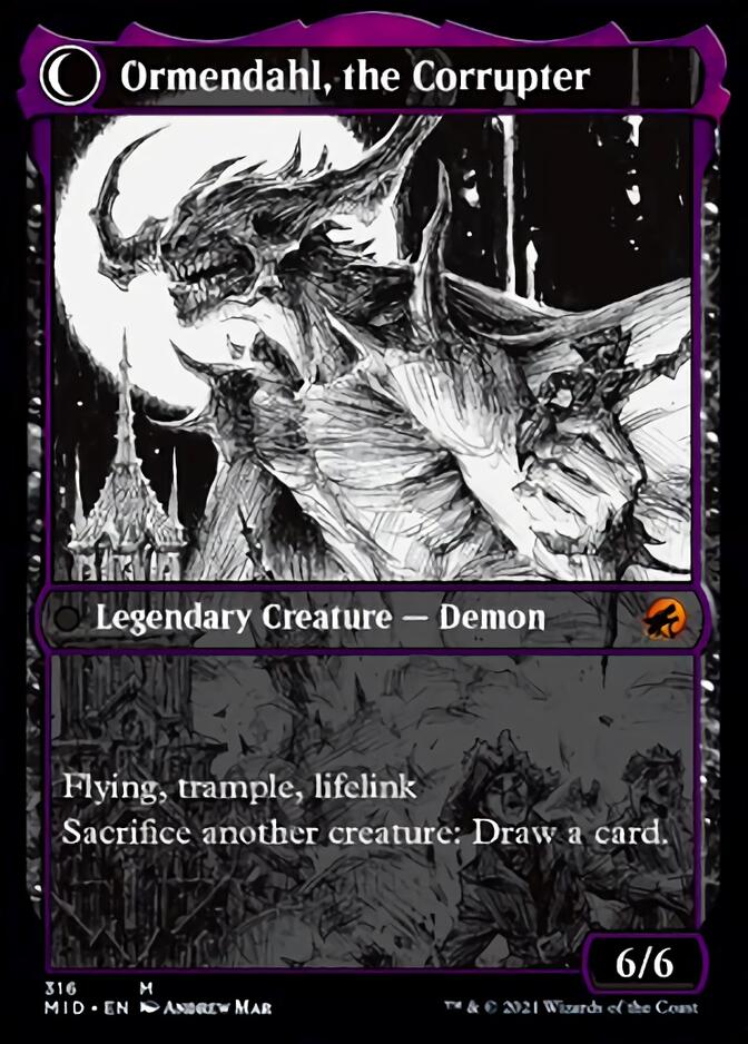 Jerren, Corrupted Bishop // Ormendahl, the Corrupted (Showcase Eternal Night) [Innistrad: Midnight Hunt] | Gaming Infinity