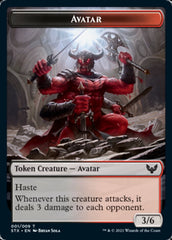 Elemental // Avatar Double-Sided Token [Strixhaven: School of Mages Tokens] | Gaming Infinity