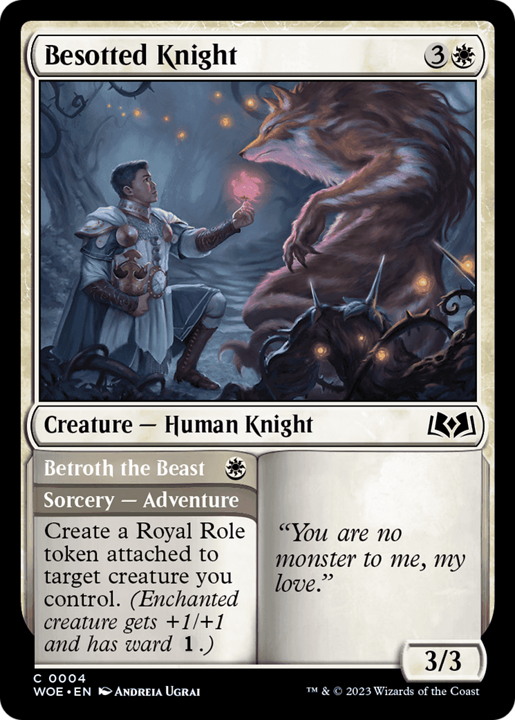 Besotted Knight // Betroth the Beast [Wilds of Eldraine] | Gaming Infinity