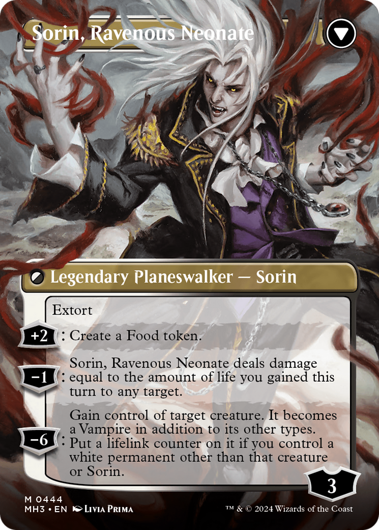 Sorin of House Markov // Sorin, Ravenous Neonate (Borderless) [Modern Horizons 3] | Gaming Infinity