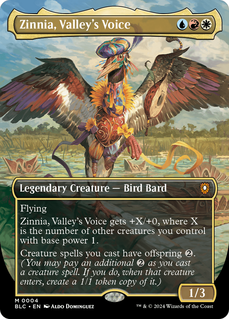 Zinnia, Valley's Voice (Borderless) [Bloomburrow Commander] | Gaming Infinity