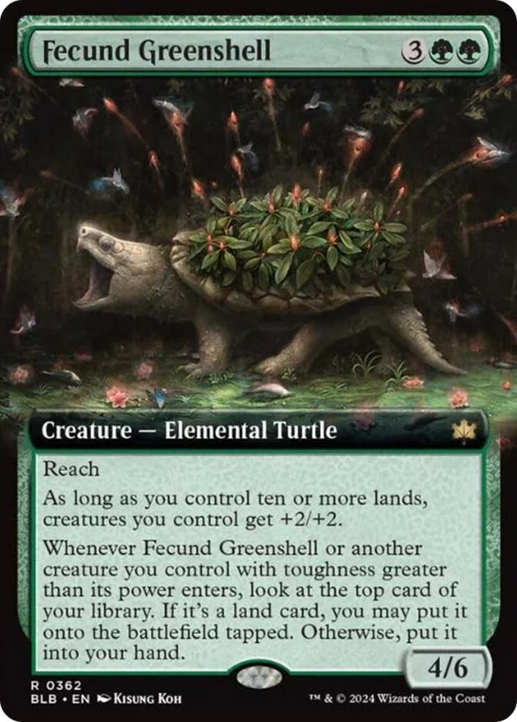 Fecund Greenshell (Extended Art) [Bloomburrow] | Gaming Infinity