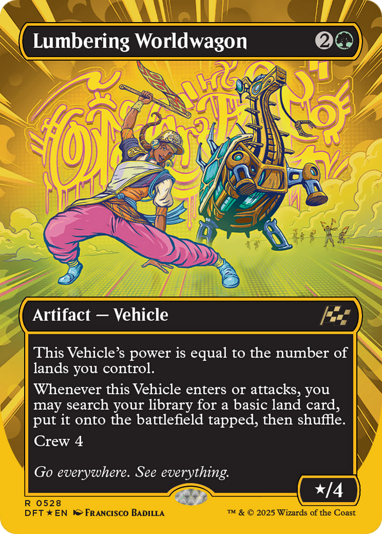 Lumbering Worldwagon (Borderless) (First-Place Foil) [Aetherdrift] | Gaming Infinity