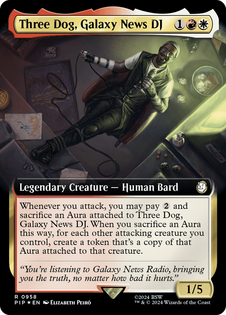 Three Dog, Galaxy News DJ (Extended Art) (Surge Foil) [Fallout] | Gaming Infinity