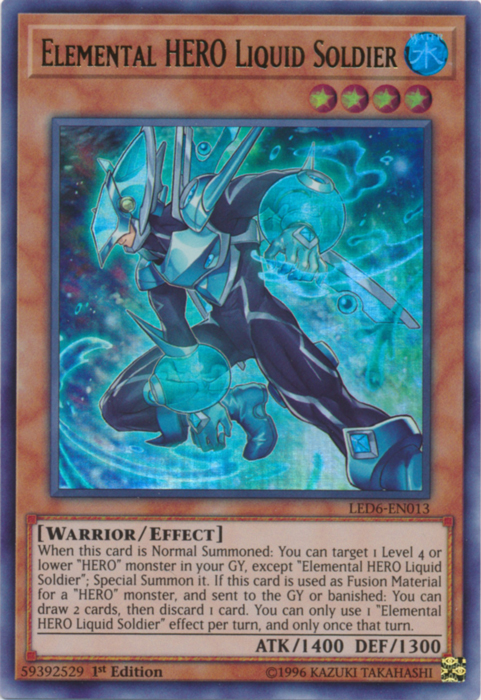 Elemental Hero Liquid Soldier [LED6-EN013] Ultra Rare | Gaming Infinity
