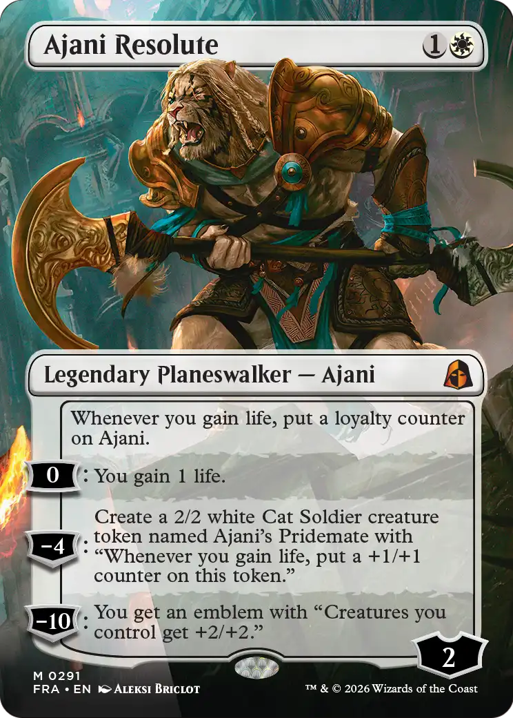 Ajani Resolute (Borderless) [Reality Fracture] | Gaming Infinity