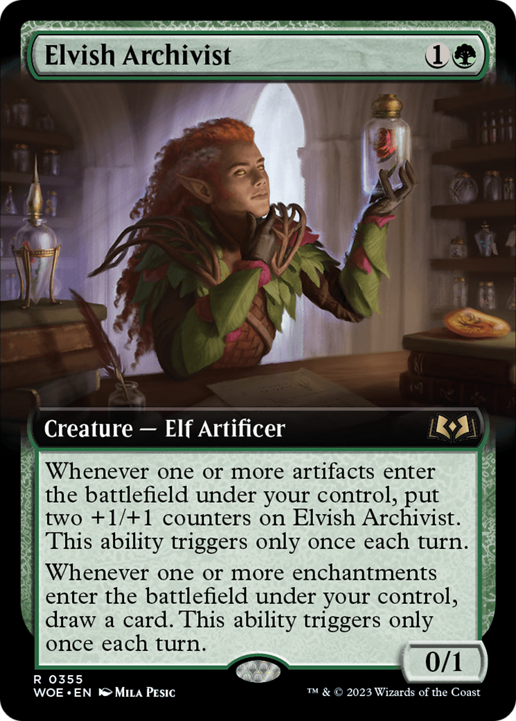 Elvish Archivist (Extended Art) [Wilds of Eldraine] | Gaming Infinity