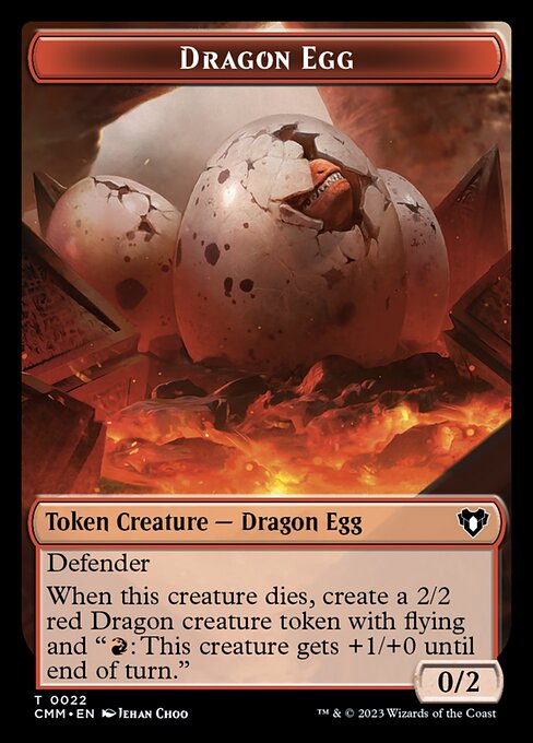 Treasure // Dragon Egg Double-Sided Token [Commander Masters Tokens] | Gaming Infinity