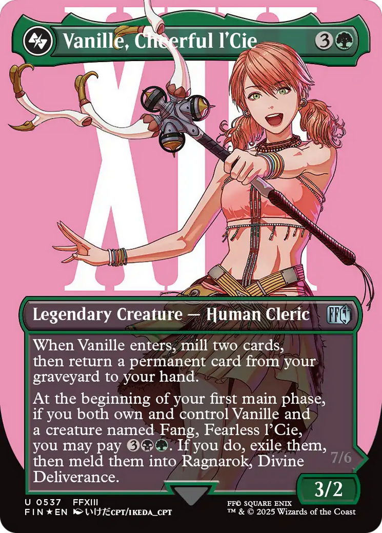 Vanille, Cheerful l'Cie // Ragnarok, Divine Deliverance (Borderless) (Surge Foil) [FINAL FANTASY] | Gaming Infinity