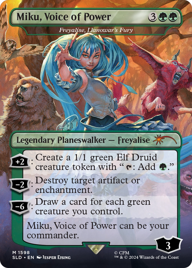 Miku, Voice of Power - Freyalise, Llanowar's Fury [Secret Lair Drop Series] | Gaming Infinity