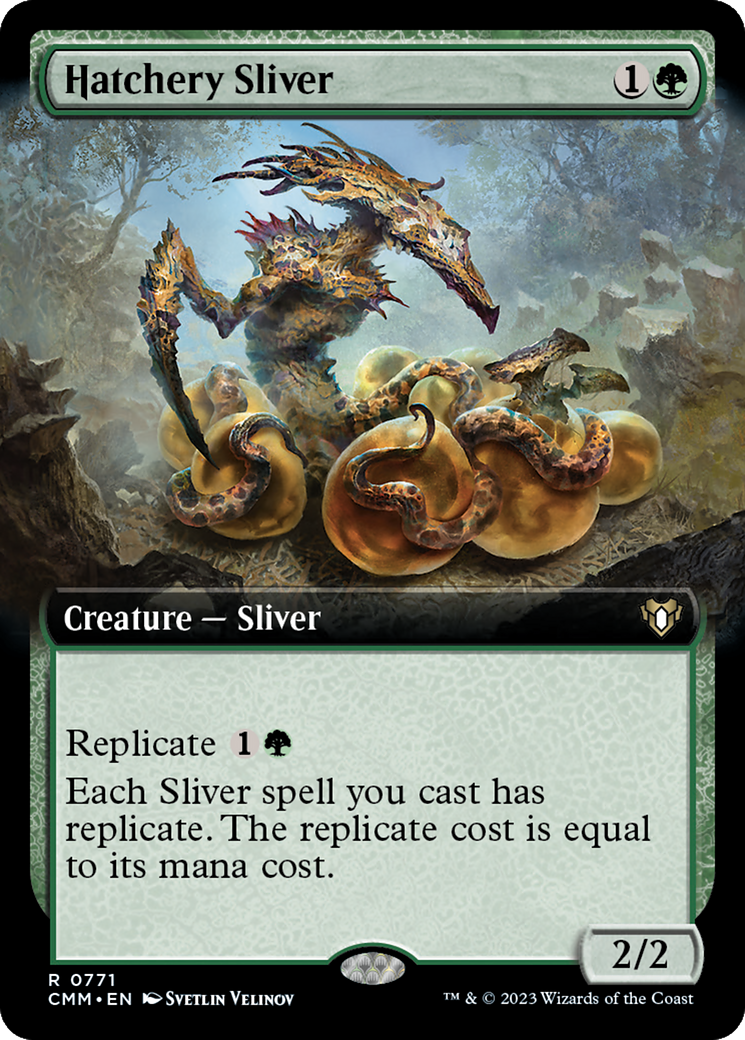 Hatchery Sliver (Extended Art) [Commander Masters] | Gaming Infinity