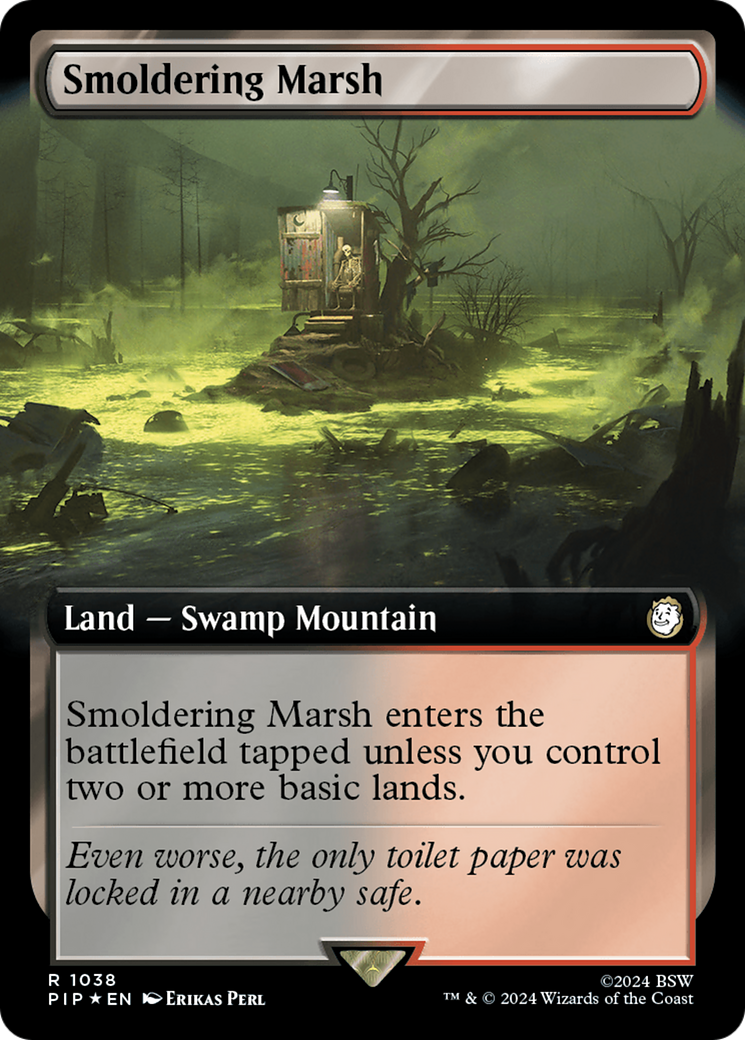 Smoldering Marsh (Extended Art) (Surge Foil) [Fallout] | Gaming Infinity