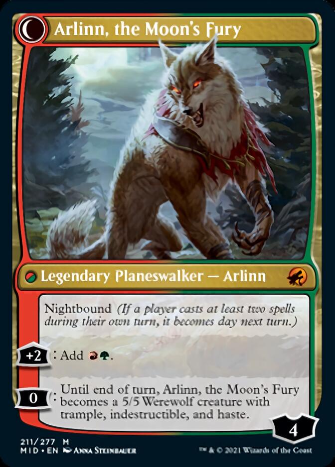 Arlinn, the Pack's Hope // Arlinn, the Moon's Fury [Innistrad: Midnight Hunt] | Gaming Infinity