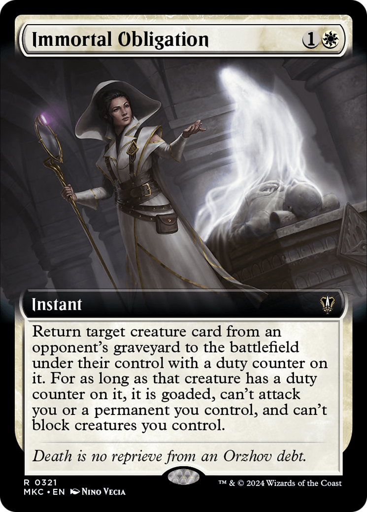 Immortal Obligation (Extended Art) [Murders at Karlov Manor Commander] | Gaming Infinity