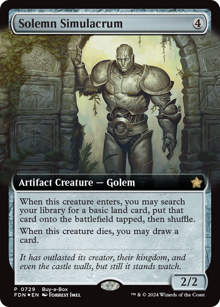 Solemn Simulacrum (Extended Art) (Buy-A-Box) [Foundations Promos] | Gaming Infinity