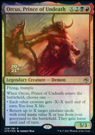 Orcus, Prince of Undeath [Dungeons & Dragons: Adventures in the Forgotten Realms Prerelease Promos] | Gaming Infinity