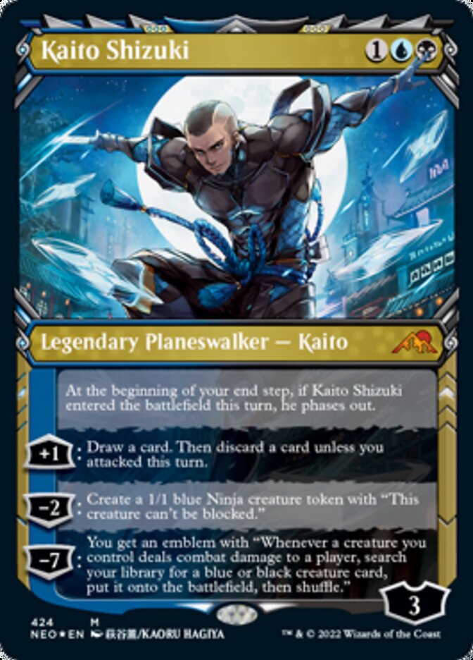 Kaito Shizuki (Showcase) (Foil Etched) [Kamigawa: Neon Dynasty] | Gaming Infinity