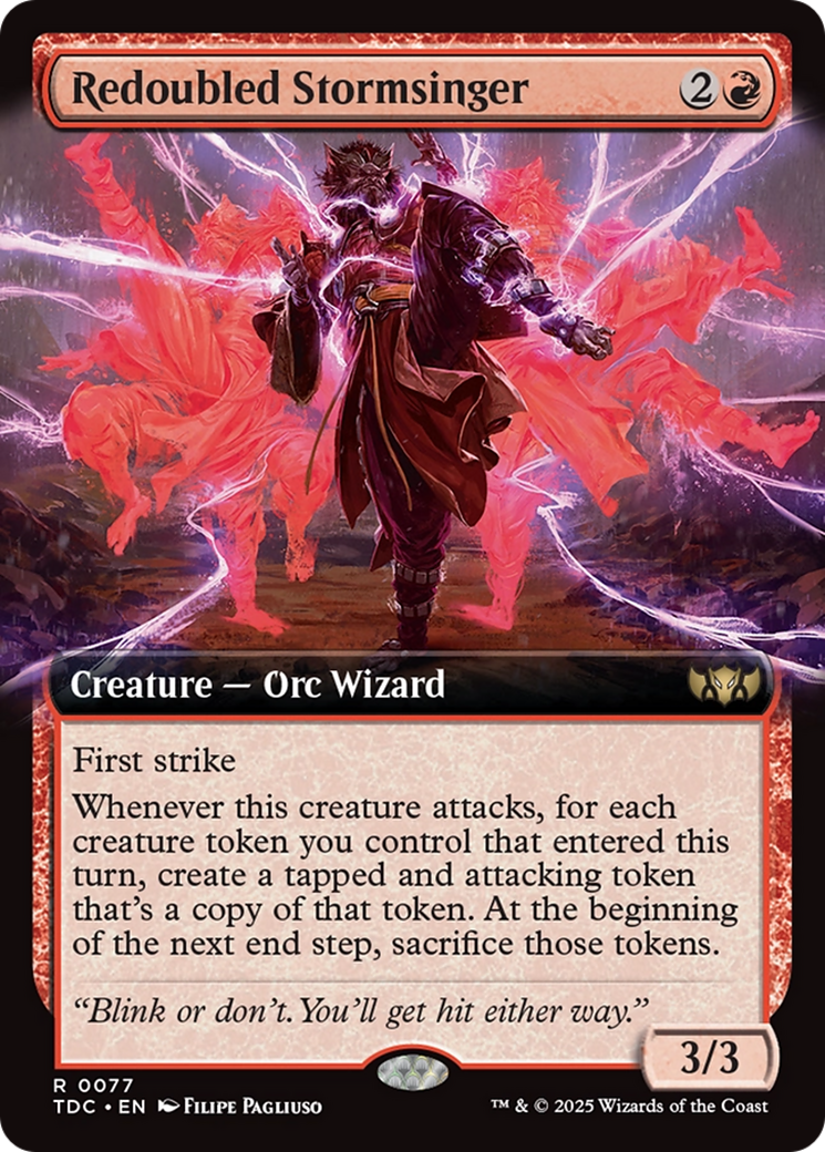 Redoubled Stormsinger (Extended Art) [Tarkir: Dragonstorm Commander] | Gaming Infinity