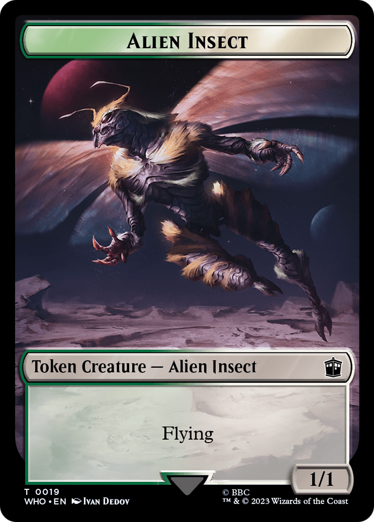 Copy // Alien Insect Double-Sided Token [Doctor Who Tokens] | Gaming Infinity