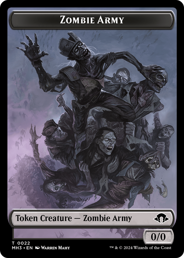 Zombie Army Token [Modern Horizons 3 Tokens] | Gaming Infinity