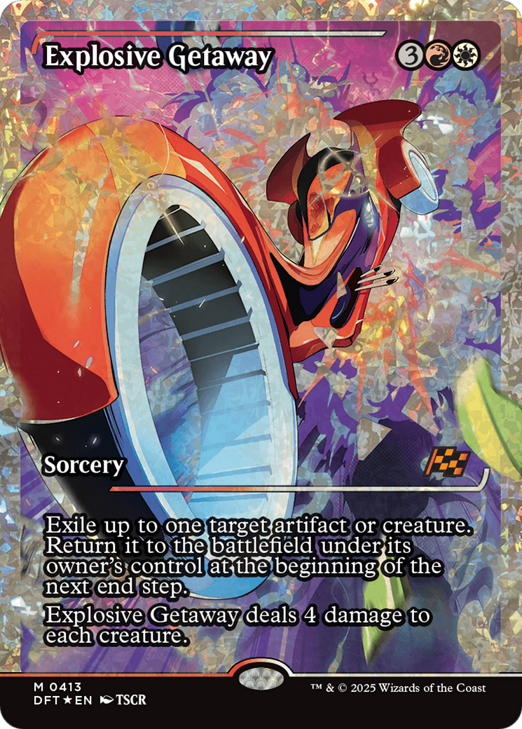 Explosive Getaway (Showcase) (Fracture Foil) [Aetherdrift] | Gaming Infinity