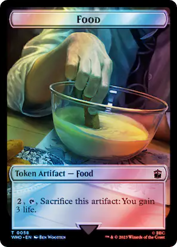 Alien Angel // Food (0058) Double-Sided Token (Surge Foil) [Doctor Who Tokens] | Gaming Infinity