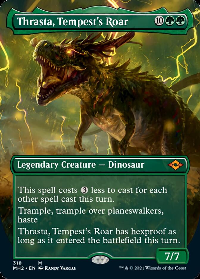 Thrasta, Tempest's Roar (Borderless Alternate Art) [Modern Horizons 2] | Gaming Infinity