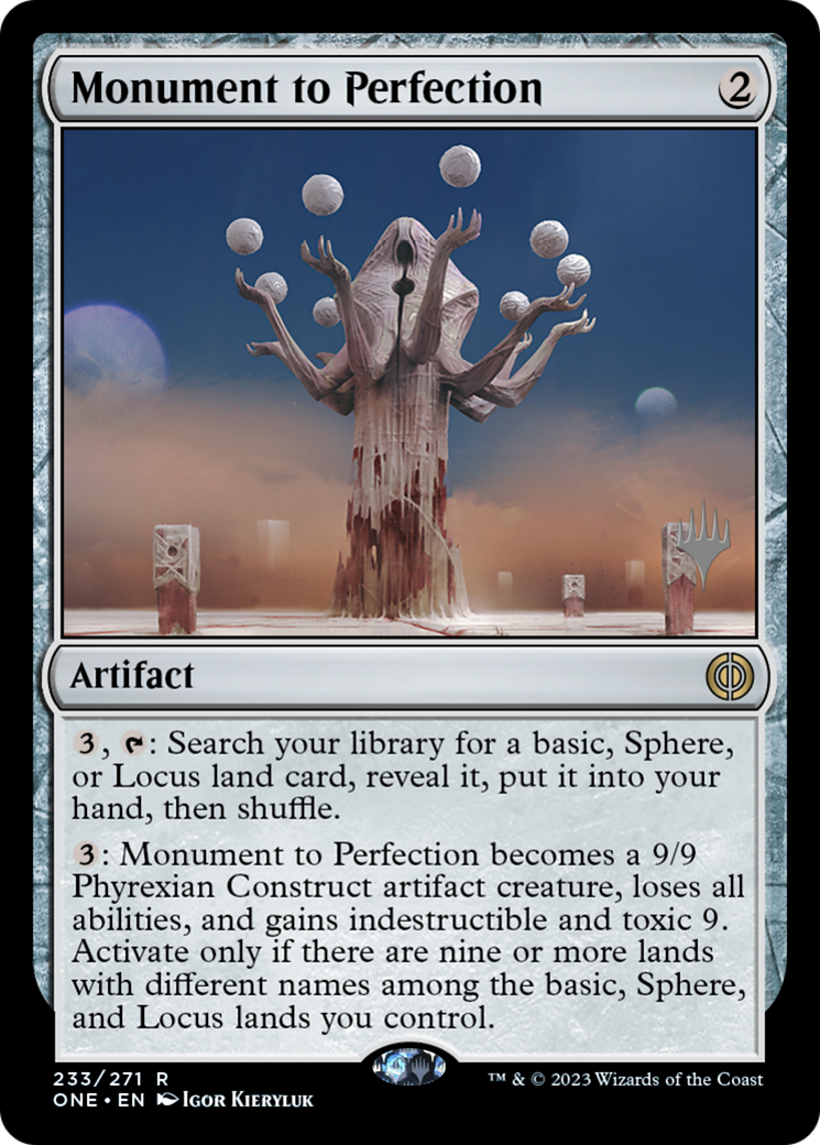 Monument to Perfection (Promo Pack) [Phyrexia: All Will Be One Promos] | Gaming Infinity