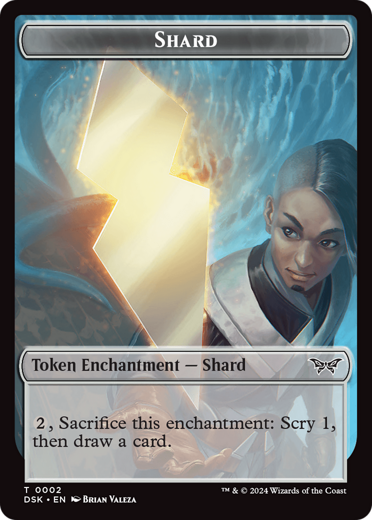 Glimmer // Shard Double-Sided Token [Duskmourn: House of Horror Tokens] | Gaming Infinity