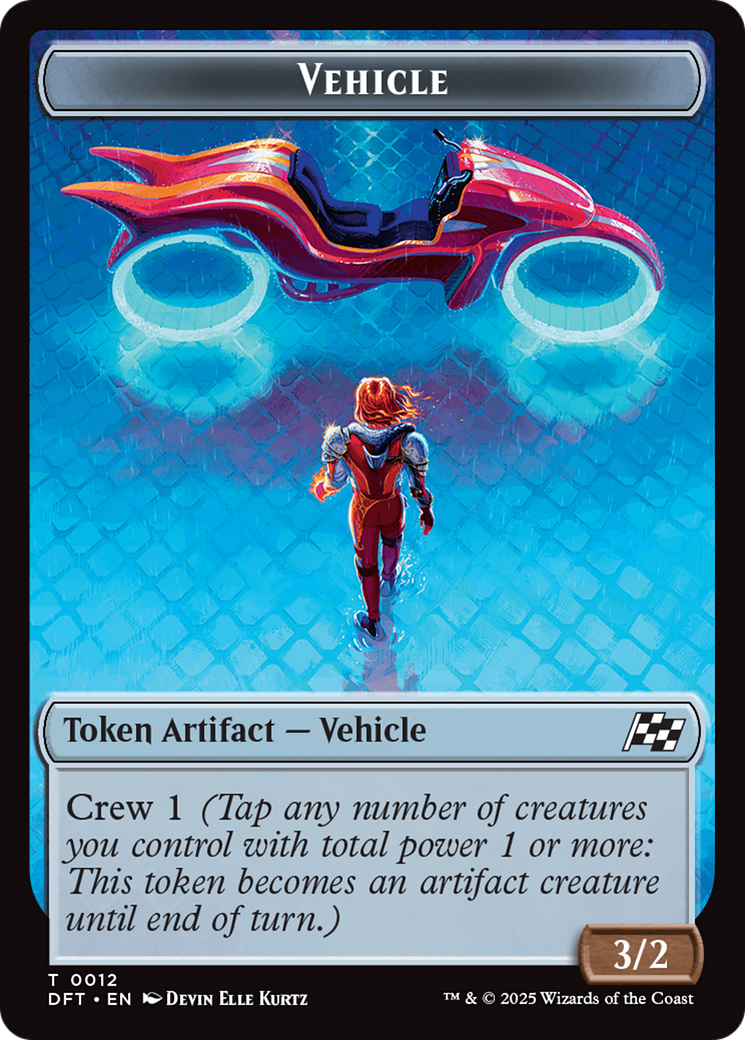 Emblem - Chandra, Spark Hunter // Vehicle Double-Sided Token [Aetherdrift Tokens] | Gaming Infinity