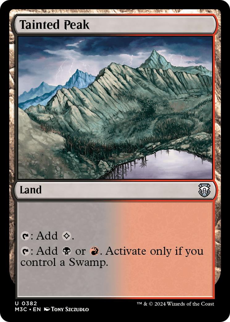 Tainted Peak (Ripple Foil) [Modern Horizons 3 Commander] | Gaming Infinity