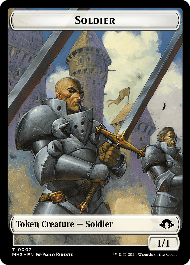 Eldrazi Spawn // Soldier Double-Sided Token [Modern Horizons 3 Tokens] | Gaming Infinity