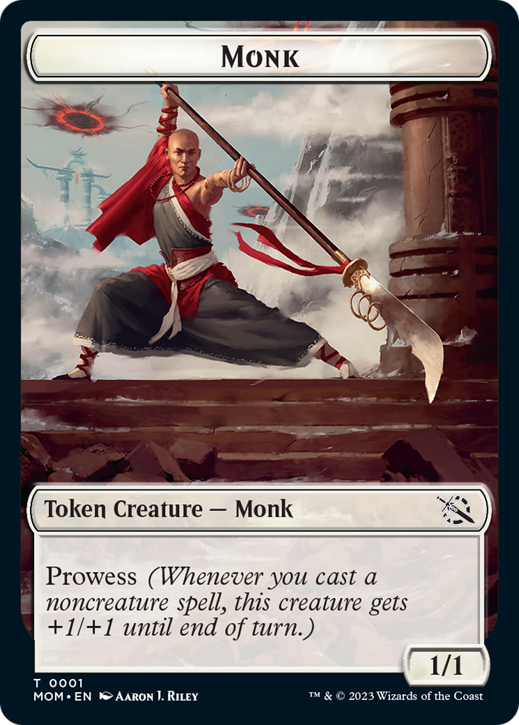 Monk // Phyrexian Hydra (11) Double-Sided Token [March of the Machine Tokens] | Gaming Infinity