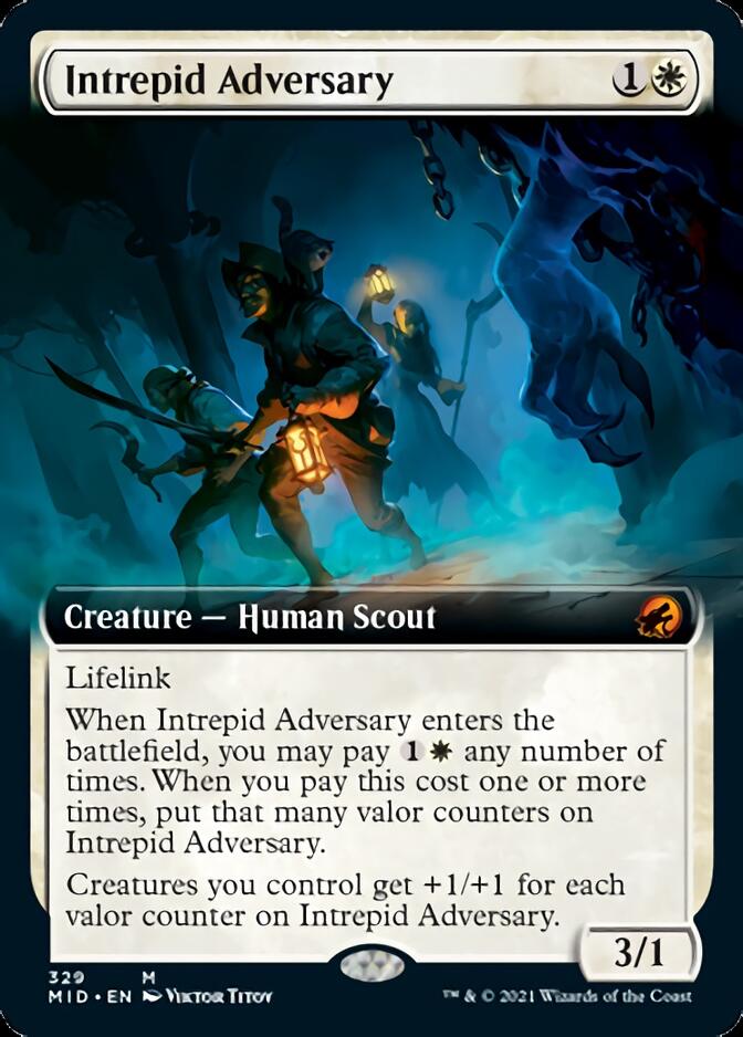 Intrepid Adversary (Extended Art) [Innistrad: Midnight Hunt] | Gaming Infinity