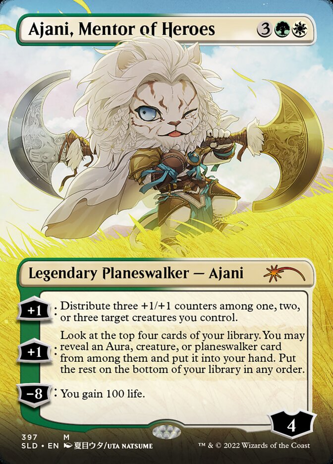 Ajani, Mentor of Heroes (Borderless) [Secret Lair Drop Series] | Gaming Infinity